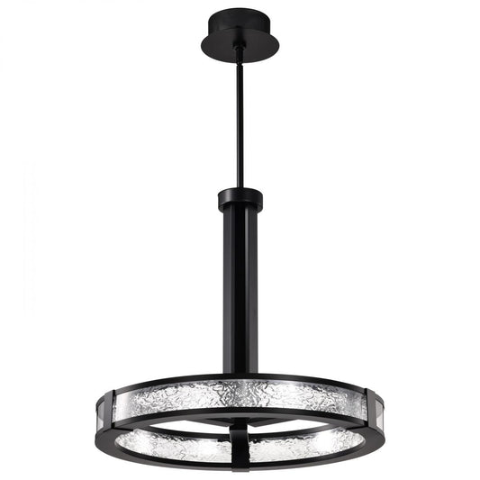 Darrow - 24 Inch LED Pendant - Matte Black - Acrylic Panels - Satco 62-2003