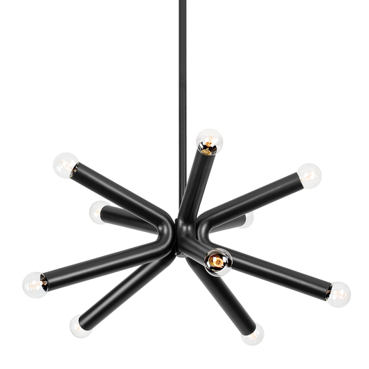 Dash Chandelier - 10-Light - Soft Black - Troy Lighting F6145-SBK