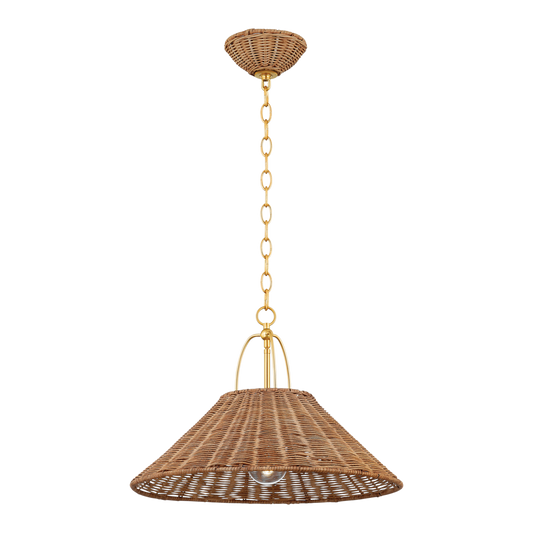 Davida Small Pendant - 1-Light - Aged Brass - Mitzi H894701S-AGB