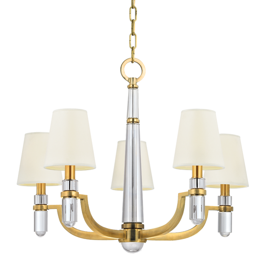 Dayton Chandelier - 5-Light - Aged Brass by Hudson Valley Lighting