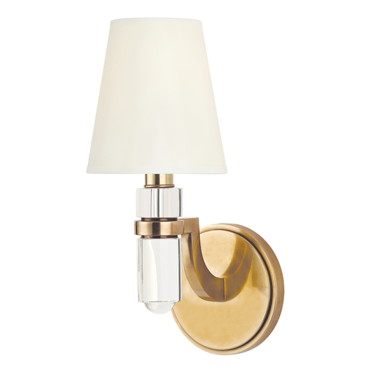 Dayton Wall Sconce - 1-Light - Aged Brass by Hudson Valley Lighting