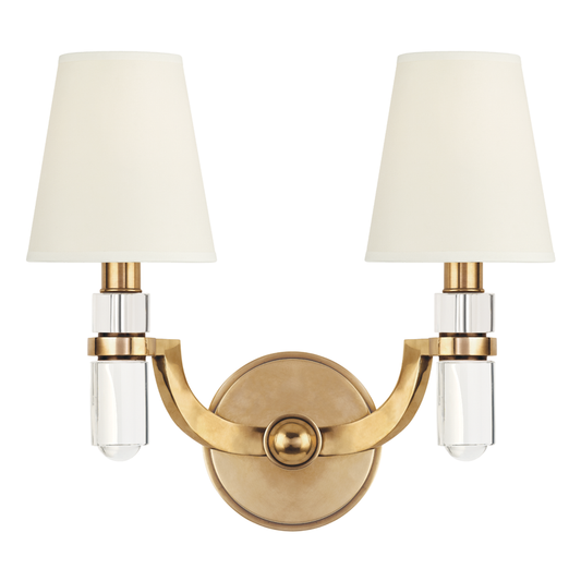 Dayton Wall Sconce - 2-Light - Aged Brass by Hudson Valley Lighting