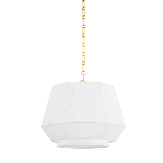 Debi Pendant - 1-Light - Aged Brass by Hudson Valley Lighting