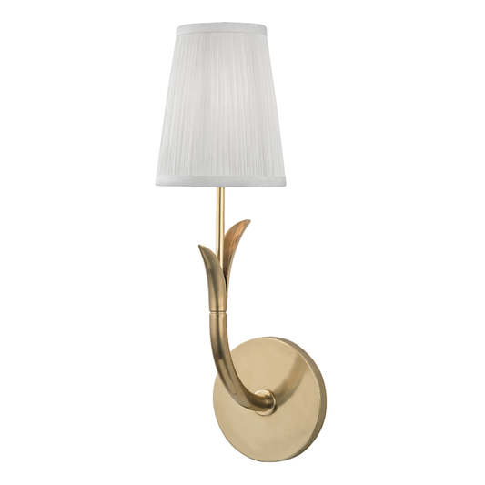 Deering Wall Sconce - 1-Light - Aged Brass by Hudson Valley Lighting