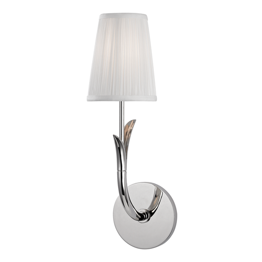 Deering Wall Sconce - 1-Light - Polished Nickel by Hudson Valley Lighting