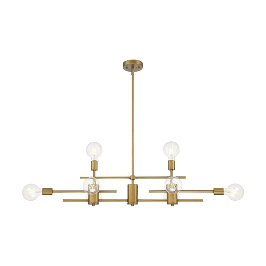 Delphi - 8 Light Island - Aged Gold Finish - Satco 60-6872