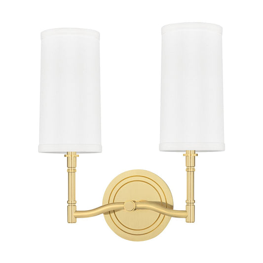 Dillon 2-Light Sconce - Aged Brass by Hudson Valley Lighting