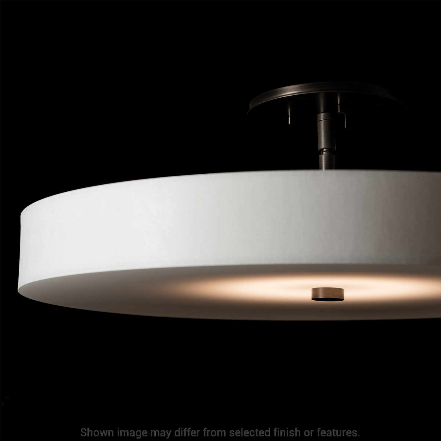 Disq Large LED Semi-Flush - White by Hubbardton Forge