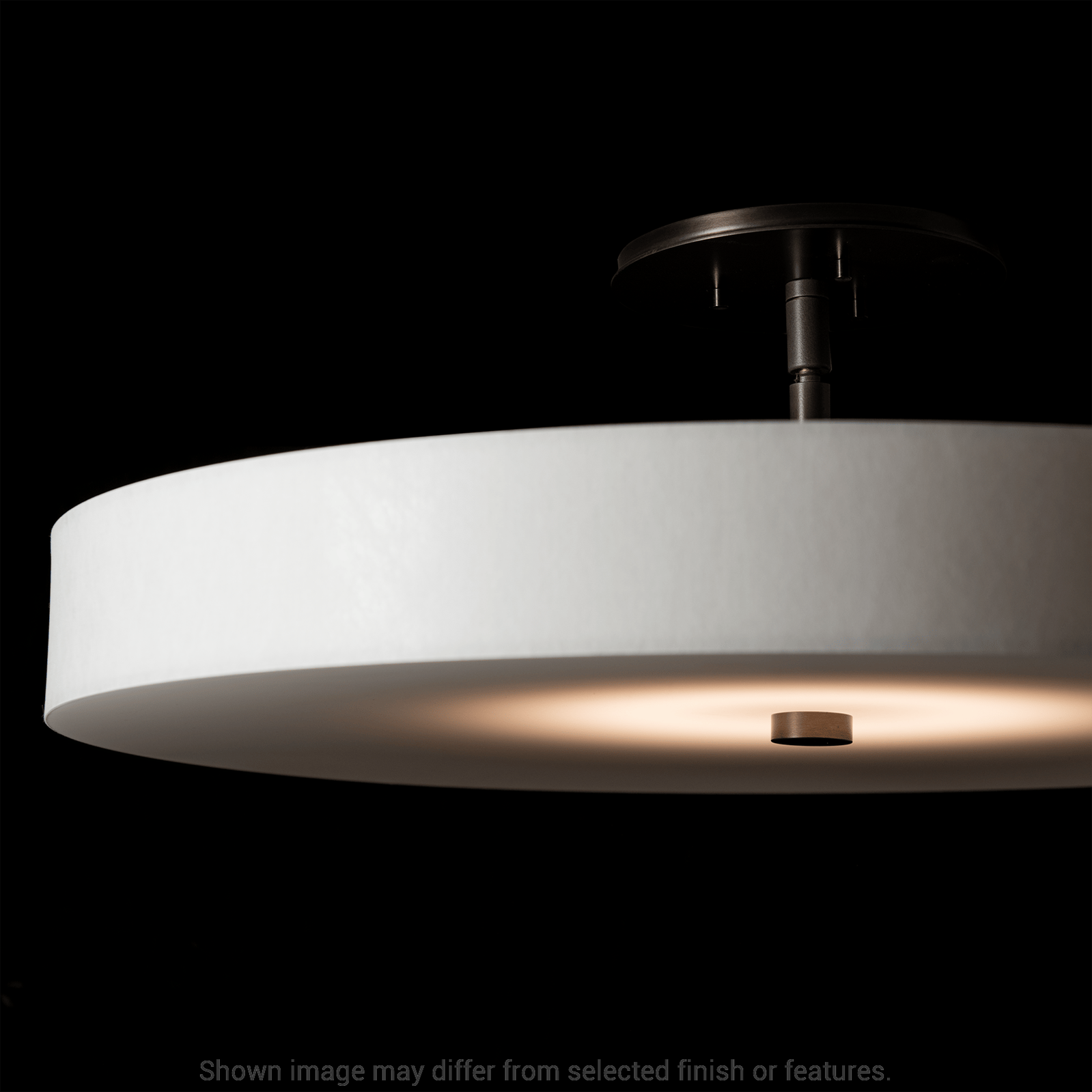 Disq Large LED Semi-Flush - White by Hubbardton Forge