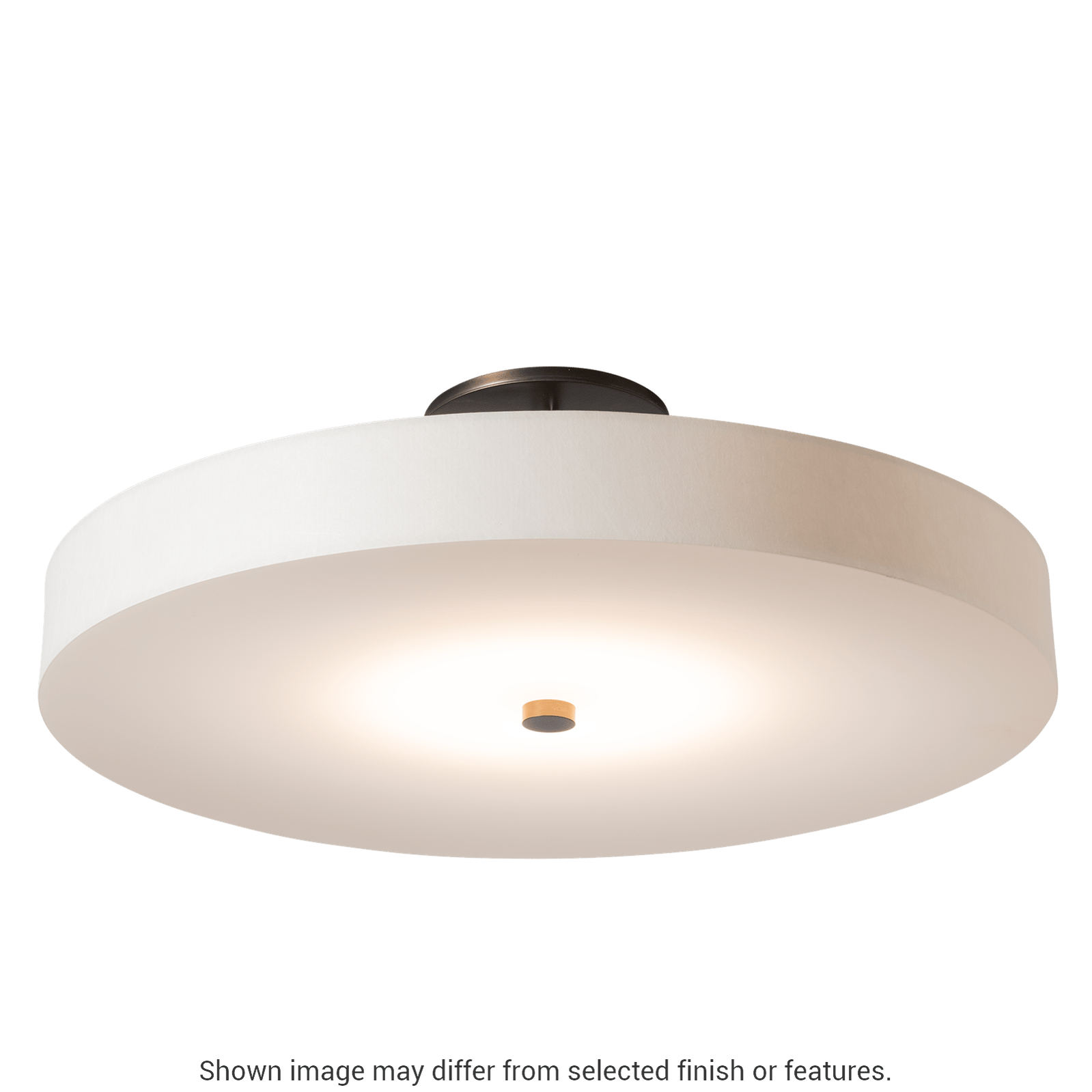 Disq Large LED Semi-Flush - White by Hubbardton Forge