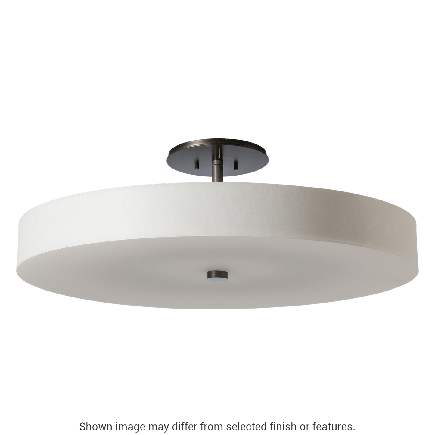 Disq Large LED Semi-Flush - White by Hubbardton Forge