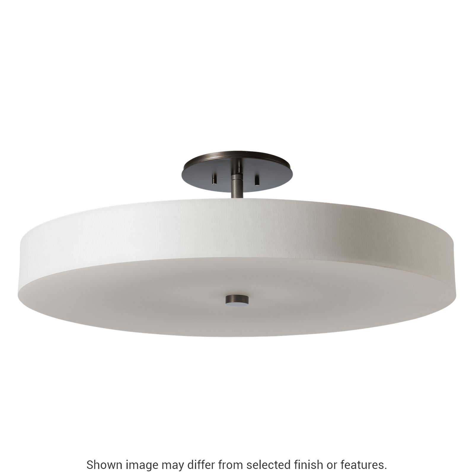 Disq Large LED Semi-Flush - White by Hubbardton Forge