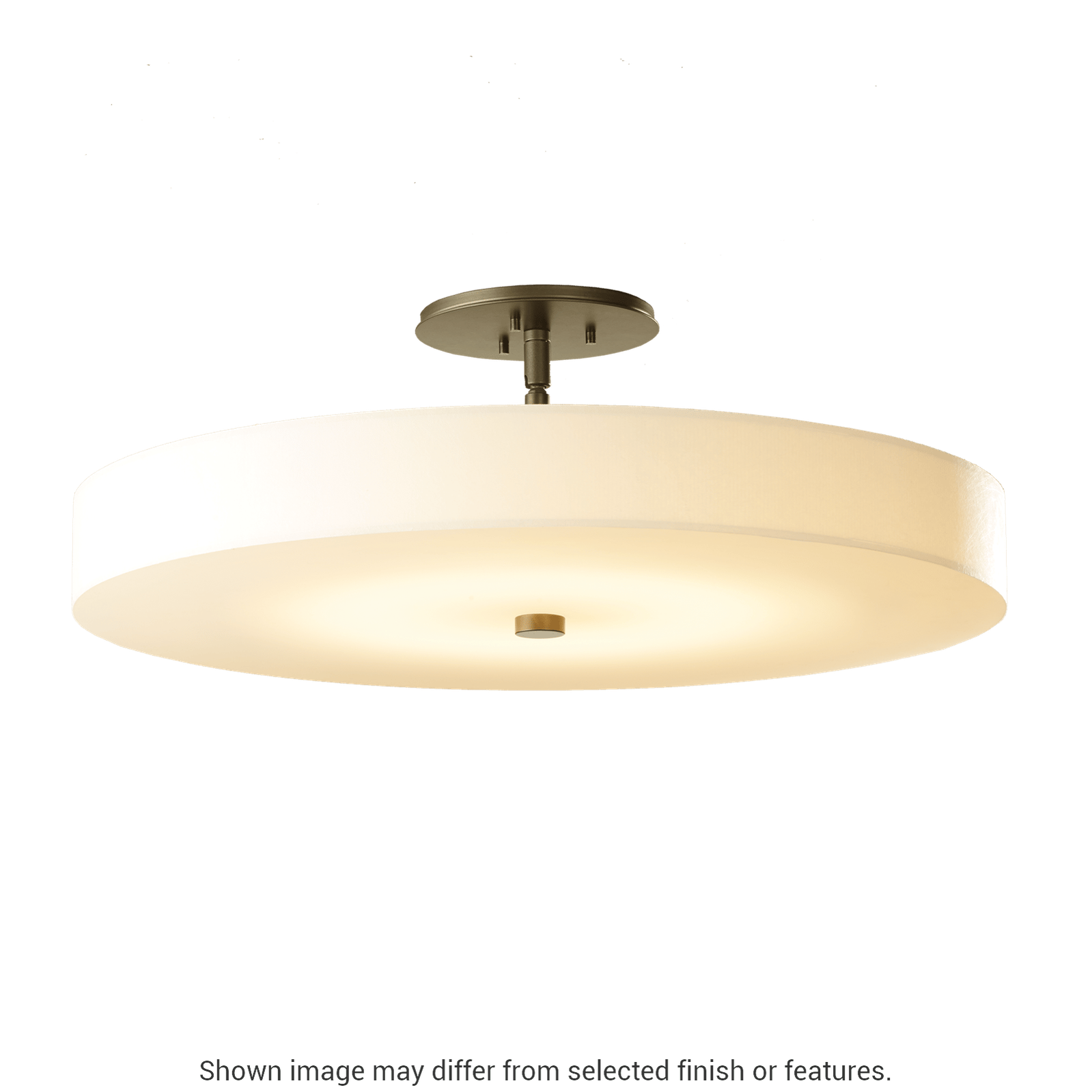 Disq Large LED Semi-Flush - White by Hubbardton Forge