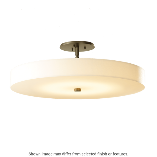 Disq Large LED Semi-Flush - White by Hubbardton Forge