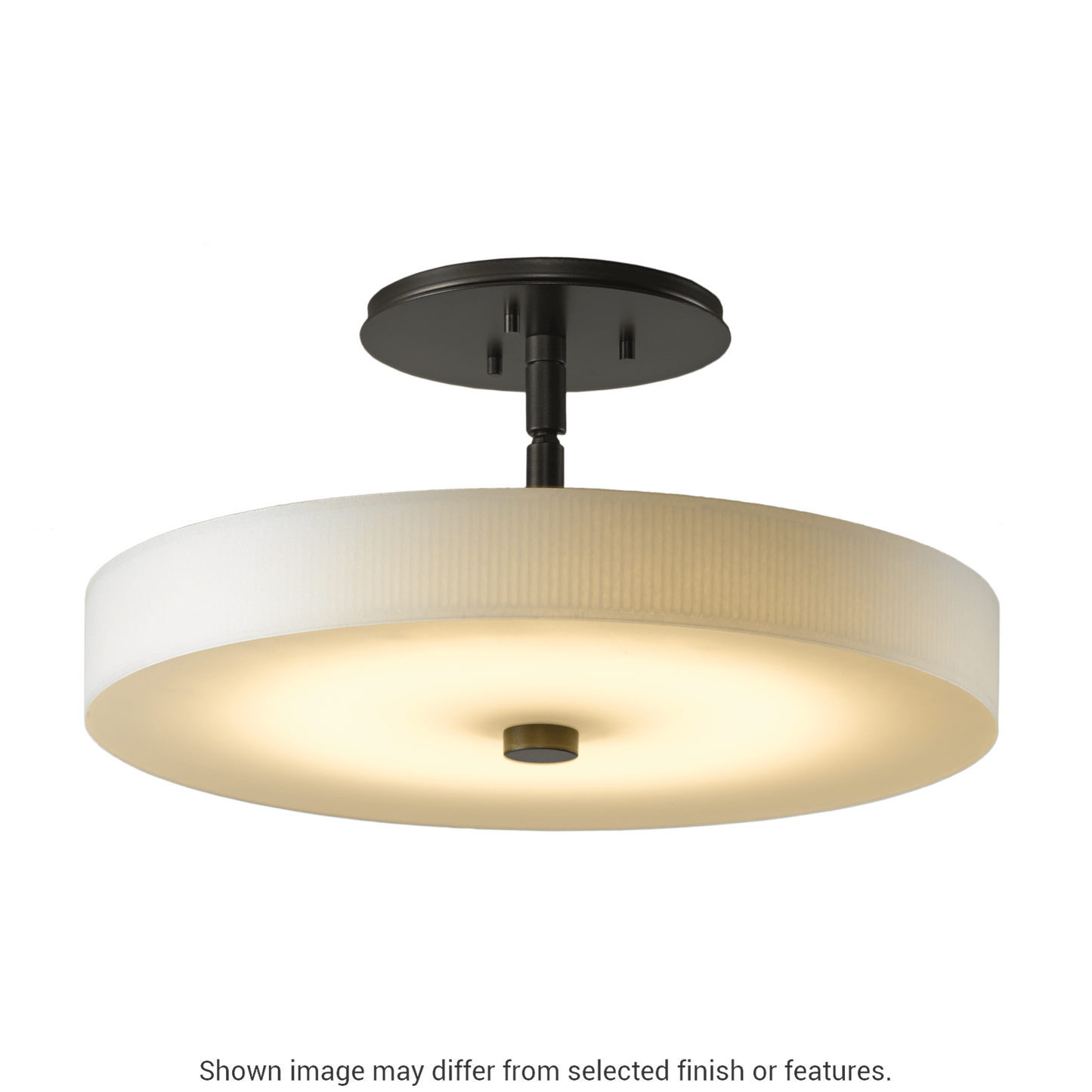 Disq LED Semi-Flush - White by Hubbardton Forge