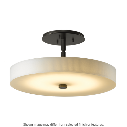 Disq LED Semi-Flush - White by Hubbardton Forge