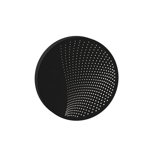 Dotwave Medium Round LED Sconce - Textured Black by SONNEMAN