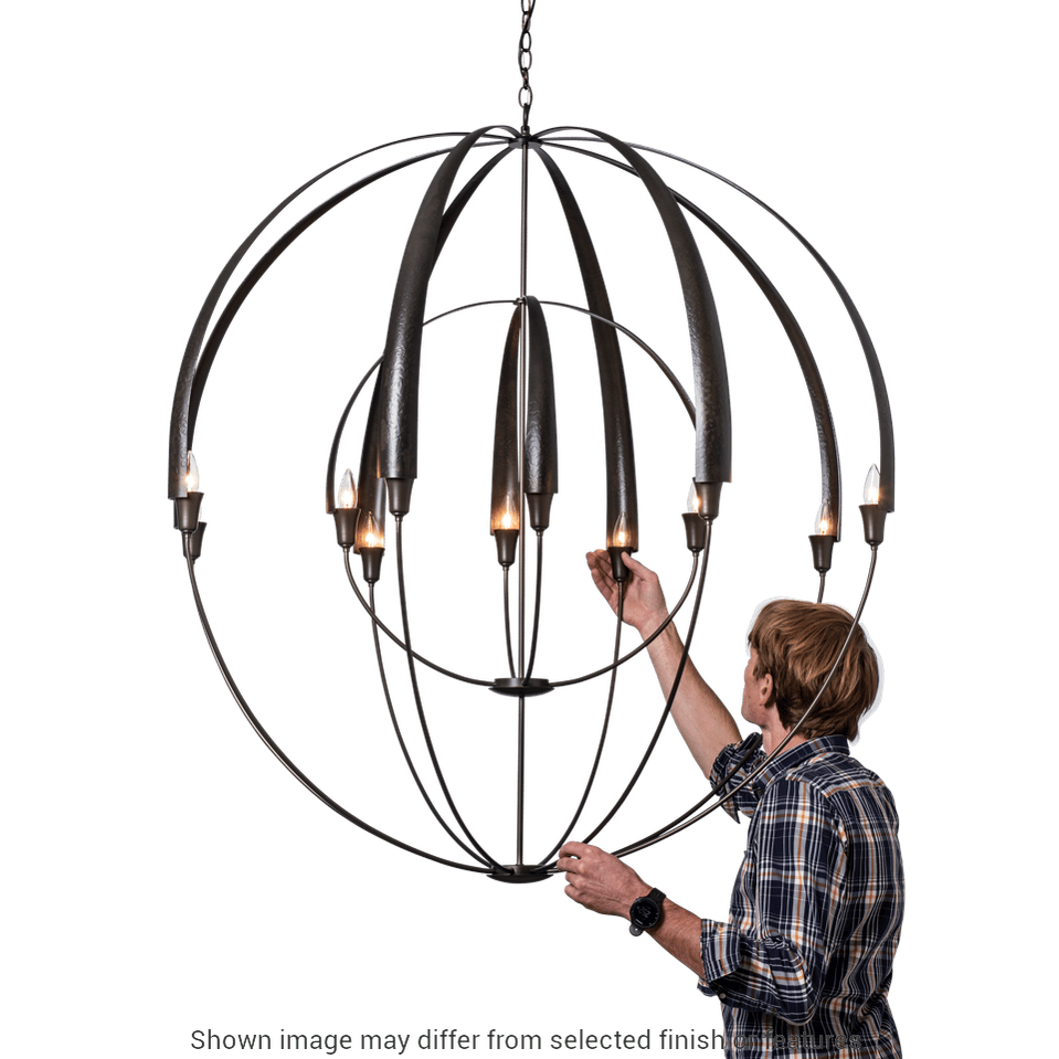 Double Cirque Large Scale Chandelier - White by Hubbardton Forge