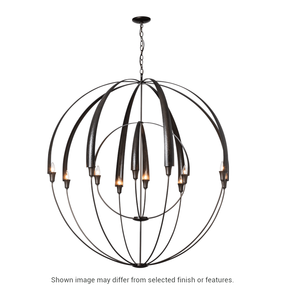 Double Cirque Large Scale Chandelier - White by Hubbardton Forge