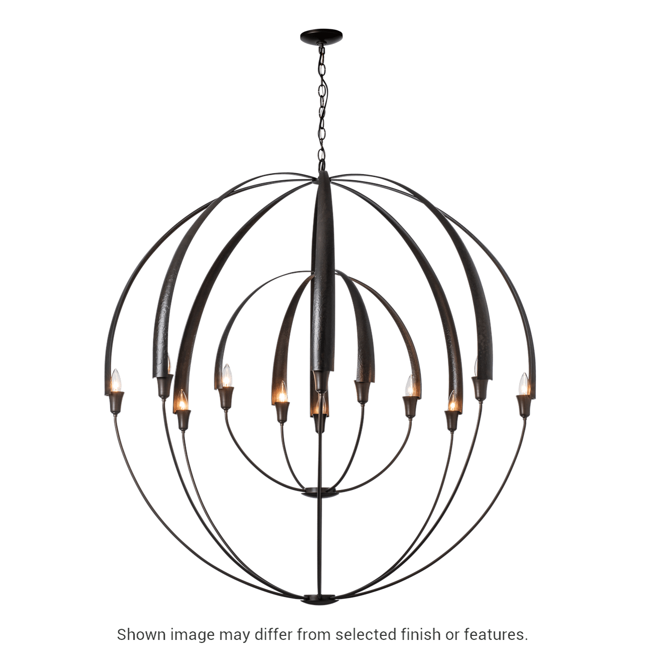 Double Cirque Large Scale Chandelier - White by Hubbardton Forge