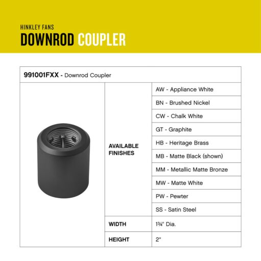 Downrod Coupler - Metallic Matte Bronze by Hinkley Lighting