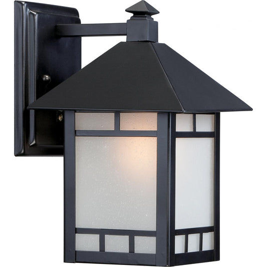 Drexel - 1 Light - 7" with Frosted Seed Glass - Stone Black Finish - Satco 60-5601