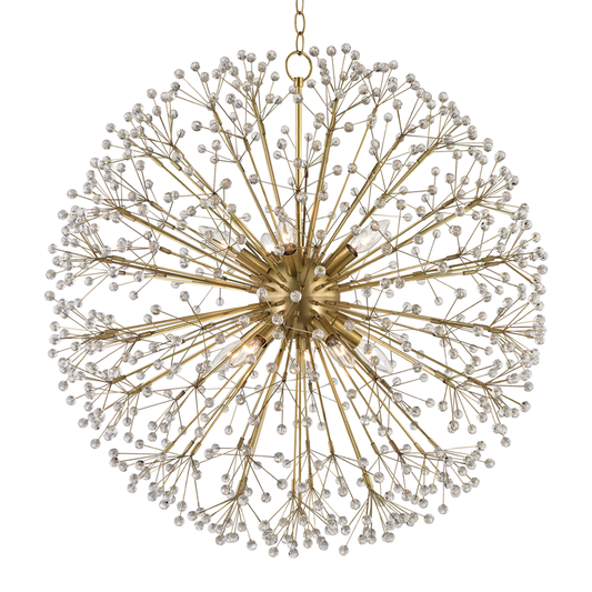 Dunkirk Chandelier - 10-Light - Aged Brass by Hudson Valley Lighting