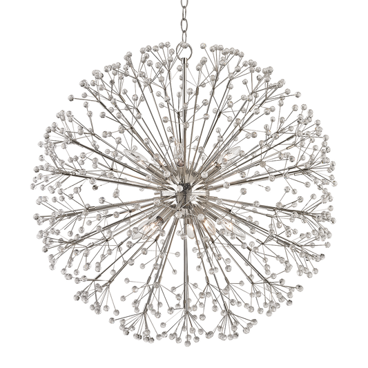 Dunkirk Chandelier - 10-Light - Polished Nickel by Hudson Valley Lighting