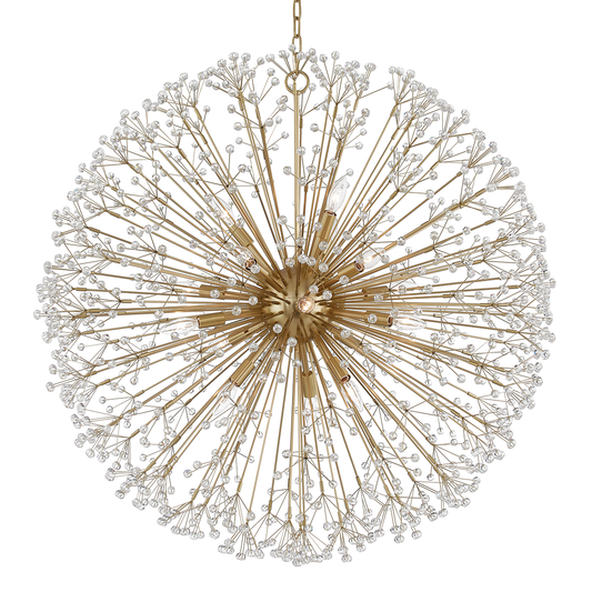 Dunkirk Chandelier - 16-Light - Aged Brass by Hudson Valley Lighting