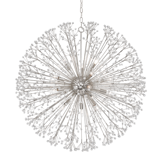 Dunkirk Chandelier - 16-Light - Polished Nickel by Hudson Valley Lighting
