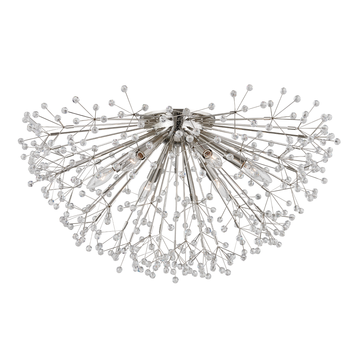 Dunkirk Semi Flush - 6-Light - Polished Nickel by Hudson Valley Lighting