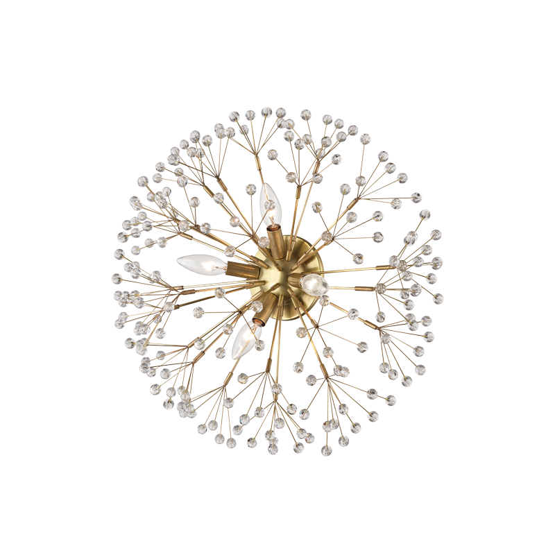 Dunkirk Semi Flush - Aged Brass by Hudson Valley Lighting