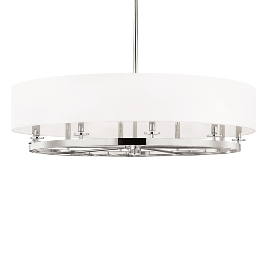 Durham Chandelier - 10-Light - Polished Nickel by Hudson Valley Lighting