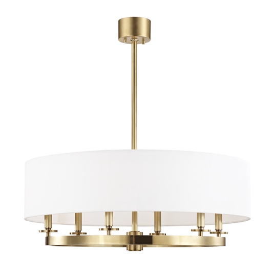 Durham Chandelier - 6-Light - Aged Brass by Hudson Valley Lighting