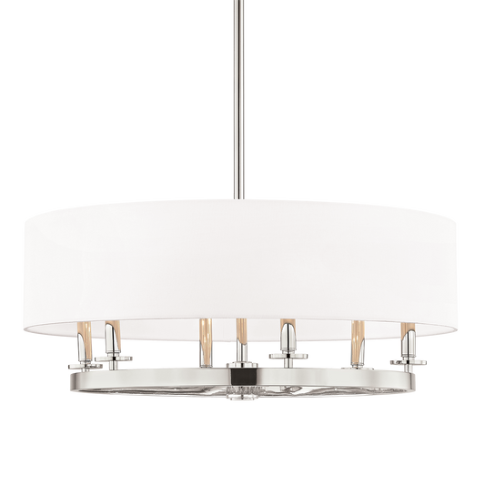 Durham Chandelier - 6-Light - Polished Nickel by Hudson Valley Lighting