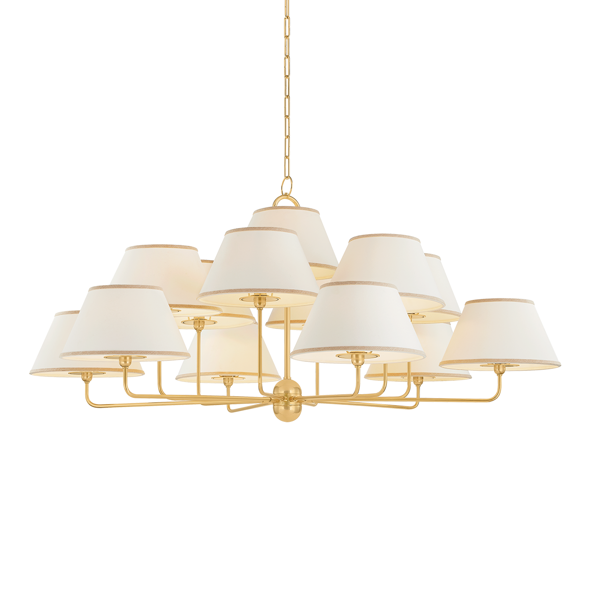 Durland Chandelier - 13-Light - Aged Brass by Hudson Valley Lighting