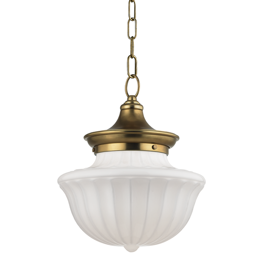 Dutchess Large Pendant - 1-Light - Aged Brass by Hudson Valley Lighting
