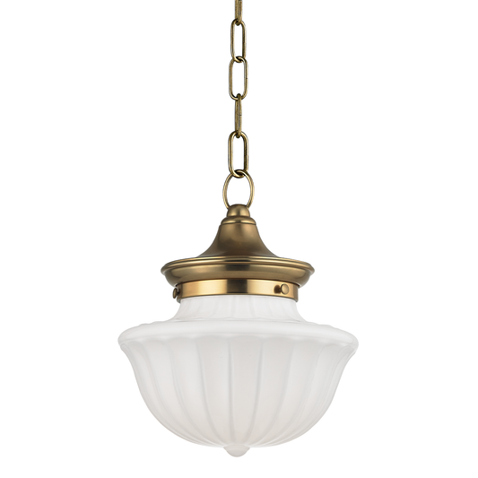 Dutchess Pendant - 1-Light - Aged Brass by Hudson Valley Lighting
