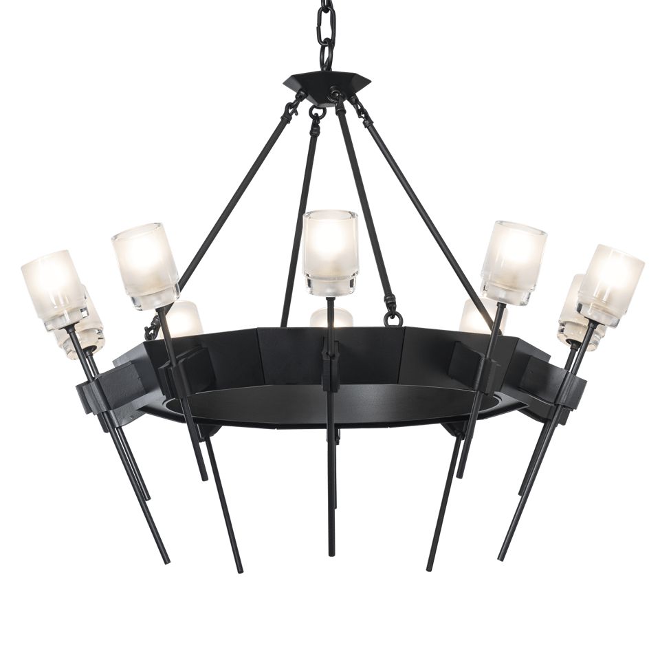Echo 10-Light Circular Chandelier - Black by Hubbardton Forge