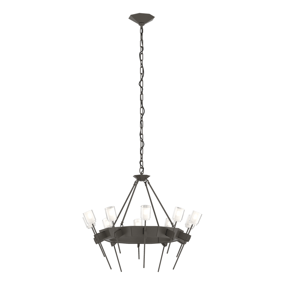 Echo 10-Light Circular Chandelier - Dark Smoke by Hubbardton Forge