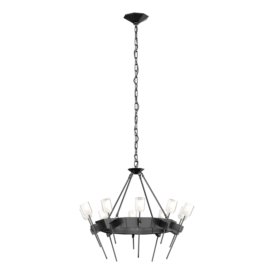 Echo 10-Light Circular Chandelier - Ink by Hubbardton Forge