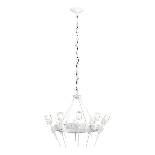 Echo 10-Light Circular Chandelier - White by Hubbardton Forge