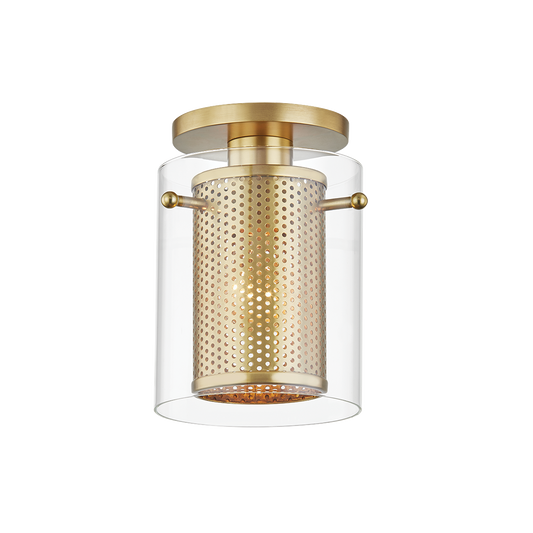 Elanor Semi Flush - 1-Light - Aged Brass - Mitzi H323601-AGB