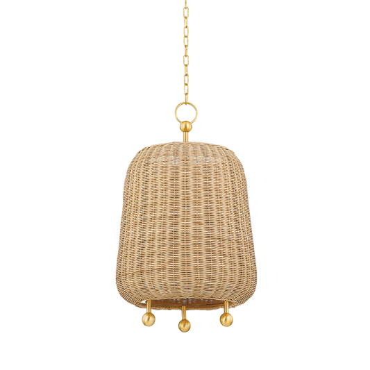 Elena Large Pendant - 1-Light - Aged Brass - Mitzi H802701L-AGB