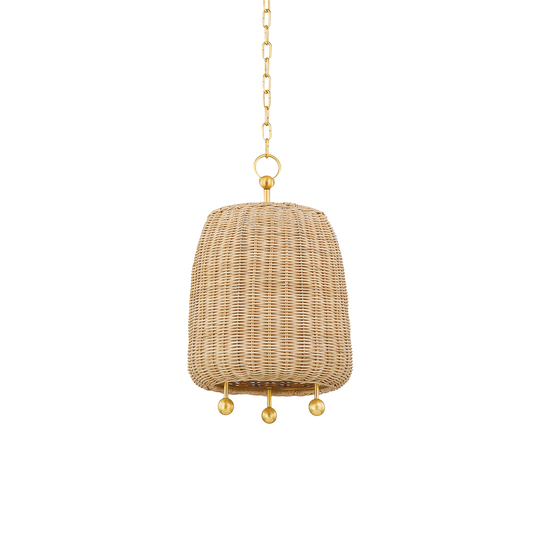 Elena Small Pendant - 1-Light - Aged Brass - Mitzi H802701S-AGB