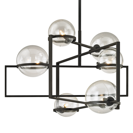Elliot Chandelier - 6-Light - Textured Black - Troy Lighting F6226-TBK