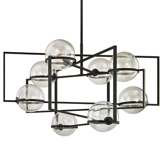 Elliot Chandelier - 8-Light - Textured Black - Troy Lighting F6228-TBK