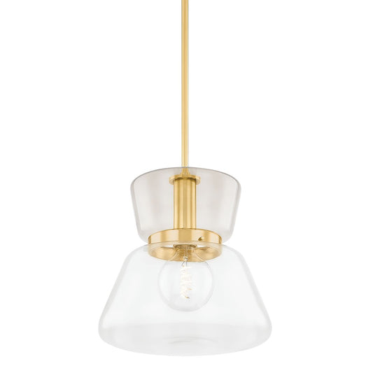 Elodie Large Pendant - Aged Brass by Mitzi
