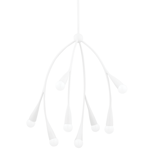 Elsa Chandelier - 8-Light - Textured White - Mitzi H689708-TWH