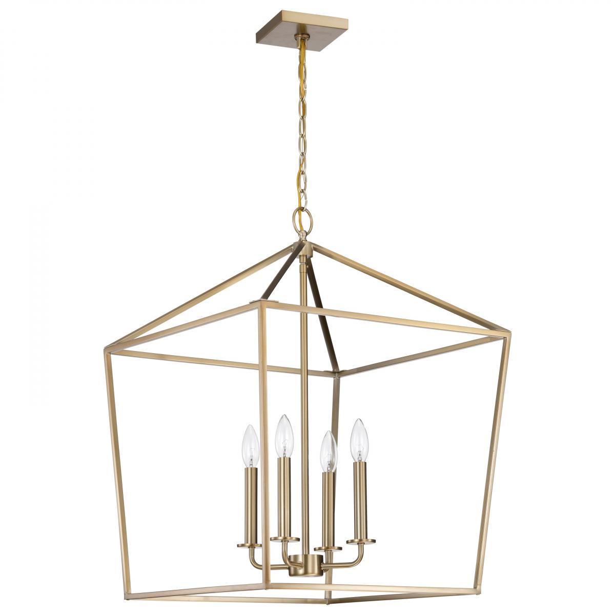 Emma 4 Light Large Pendant - Burnished Brass Finish - Satco 60-7932